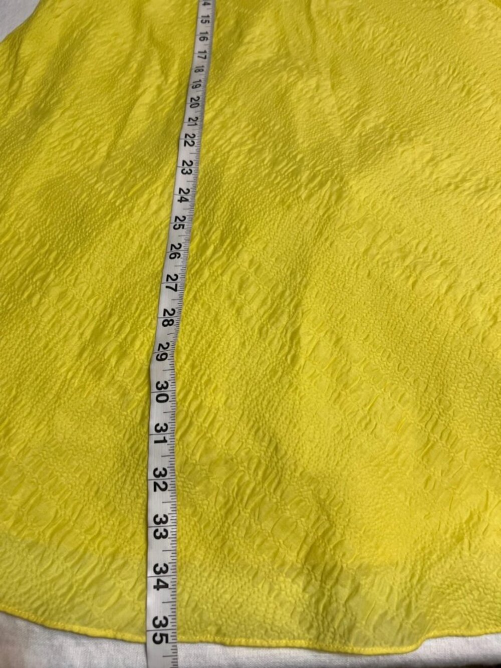 J.Crew Yellow Seersucker Strapless Dress 12P Cotton Summer Sundress Excellent - Picture 7 of 8